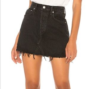 A golde black denim skirt